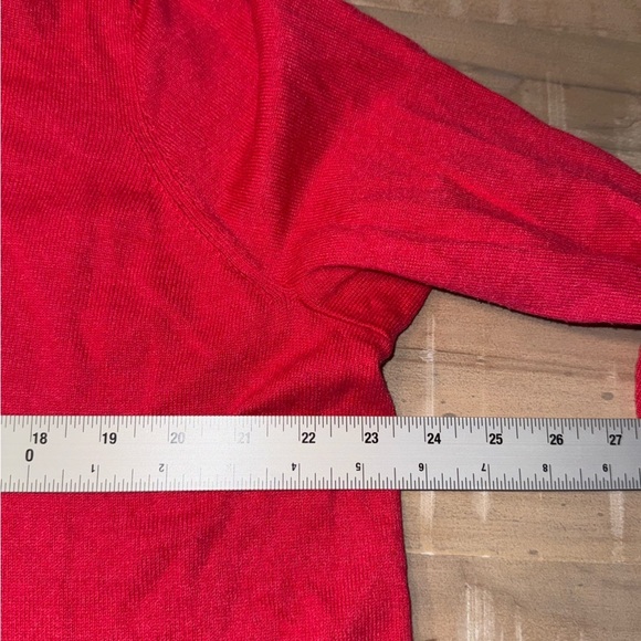 NIC+ZOE Vital V-neck Sweater - Plus 1X Red Rose - Picture 9 of 12
